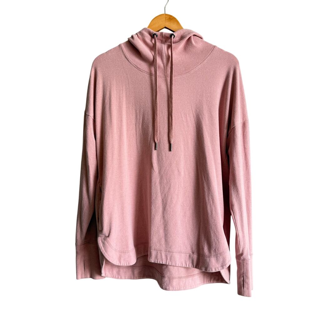Sweaty Betty Pink Escape Fleece Hoodie Sweatshirt Size Us 14